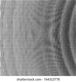 Spotted black and white grunge vector line background. Abstract halftone illustration background. Grunge grid polka dot background pattern
