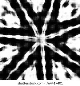 Spotted black and white grunge vector line background. Abstract halftone illustration background. Grunge grid polka dot background pattern
