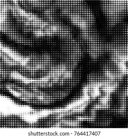 Spotted black and white grunge vector line background. Abstract halftone illustration background. Grunge grid polka dot background pattern
