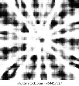 Spotted black and white grunge vector line background. Abstract halftone illustration background. Grunge grid polka dot background pattern
