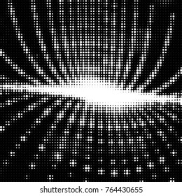 Spotted black and white grunge vector line background. Abstract halftone illustration background. Grunge grid polka dot background pattern
