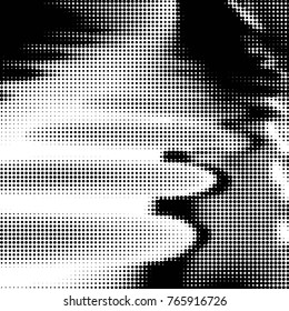 Spotted black and white grunge vector line background. Abstract halftone illustration background. Grunge grid polka dot background pattern
