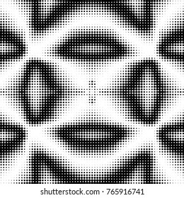 Spotted black and white grunge vector line background. Abstract halftone illustration background. Grunge grid polka dot background pattern
