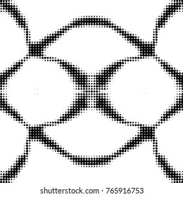 Spotted black and white grunge vector line background. Abstract halftone illustration background. Grunge grid polka dot background pattern
