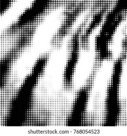 Spotted black and white grunge vector line background. Abstract halftone illustration background. Grunge grid polka dot background pattern
