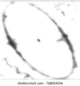 Spotted black and white grunge vector line background. Abstract halftone illustration background. Grunge grid polka dot background pattern
