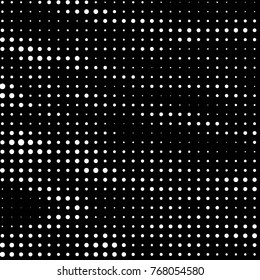 Spotted black and white grunge vector line background. Abstract halftone illustration background. Grunge grid polka dot background pattern
