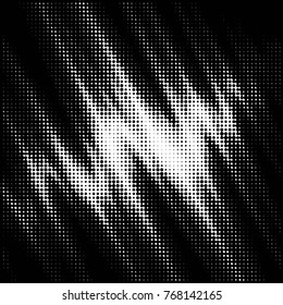 Spotted black and white grunge vector line background. Abstract halftone illustration background. Grunge grid polka dot background pattern
