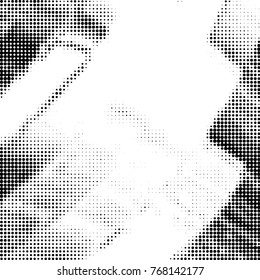 Spotted black and white grunge vector line background. Abstract halftone illustration background. Grunge grid polka dot background pattern
