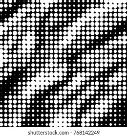 Spotted black and white grunge vector line background. Abstract halftone illustration background. Grunge grid polka dot background pattern
