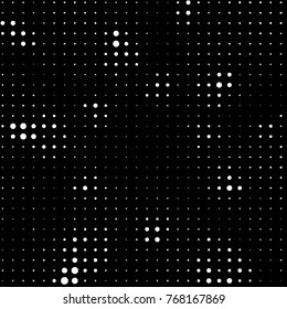 Spotted black and white grunge vector line background. Abstract halftone illustration background. Grunge grid polka dot background pattern
