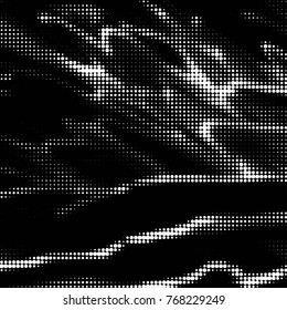 Spotted black and white grunge vector line background. Abstract halftone illustration background. Grunge grid polka dot background pattern
