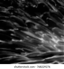 Spotted black and white grunge vector line background. Abstract halftone illustration background. Grunge grid polka dot background pattern
