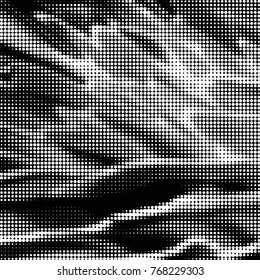 Spotted black and white grunge vector line background. Abstract halftone illustration background. Grunge grid polka dot background pattern
