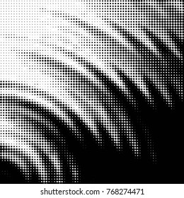 Spotted black and white grunge vector line background. Abstract halftone illustration background. Grunge grid polka dot background pattern
