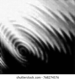 Spotted black and white grunge vector line background. Abstract halftone illustration background. Grunge grid polka dot background pattern

