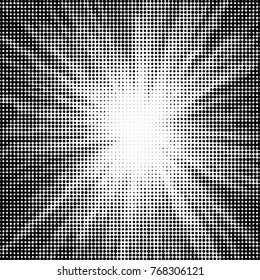 Spotted black and white grunge vector line background. Abstract halftone illustration background. Grunge grid polka dot background pattern
