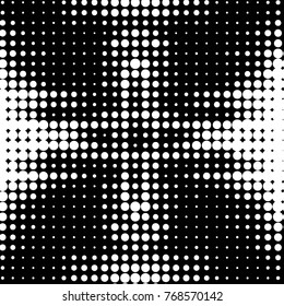 Spotted black and white grunge vector line background. Abstract halftone illustration background. Grunge grid polka dot background pattern
