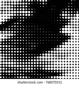 Spotted black and white grunge vector line background. Abstract halftone illustration background. Grunge grid polka dot background pattern
