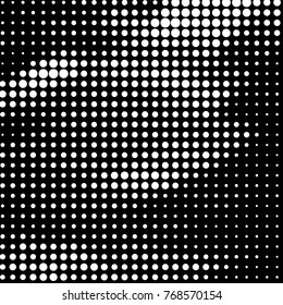 Spotted black and white grunge vector line background. Abstract halftone illustration background. Grunge grid polka dot background pattern
