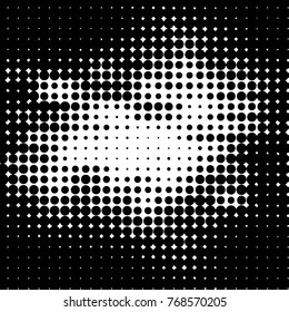 Spotted black and white grunge vector line background. Abstract halftone illustration background. Grunge grid polka dot background pattern
