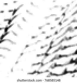 Spotted black and white grunge vector line background. Abstract halftone illustration background. Grunge grid polka dot background pattern
