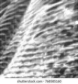 Spotted black and white grunge vector line background. Abstract halftone illustration background. Grunge grid polka dot background pattern
