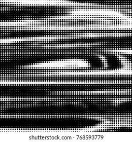 Spotted black and white grunge vector line background. Abstract halftone illustration background. Grunge grid polka dot background pattern
