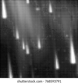 Spotted black and white grunge vector line background. Abstract halftone illustration background. Grunge grid polka dot background pattern
