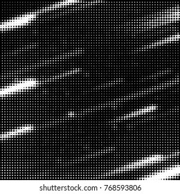 Spotted black and white grunge vector line background. Abstract halftone illustration background. Grunge grid polka dot background pattern
