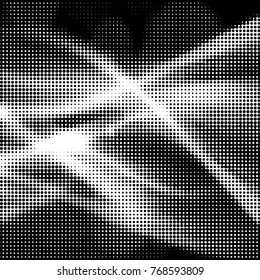 Spotted black and white grunge vector line background. Abstract halftone illustration background. Grunge grid polka dot background pattern

