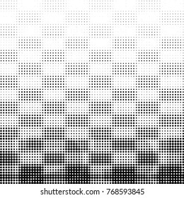 Spotted black and white grunge vector line background. Abstract halftone illustration background. Grunge grid polka dot background pattern
