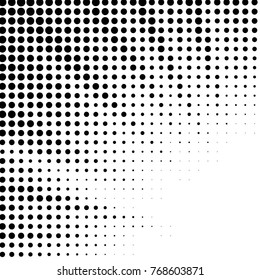 Spotted black and white grunge vector line background. Abstract halftone illustration background. Grunge grid polka dot background pattern
