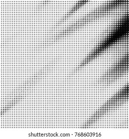 Spotted black and white grunge vector line background. Abstract halftone illustration background. Grunge grid polka dot background pattern
