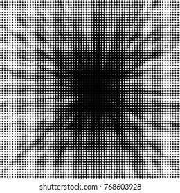 Spotted black and white grunge vector line background. Abstract halftone illustration background. Grunge grid polka dot background pattern
