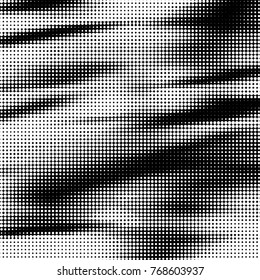 Spotted black and white grunge vector line background. Abstract halftone illustration background. Grunge grid polka dot background pattern
