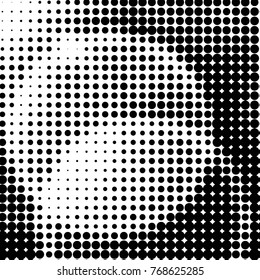 Spotted black and white grunge vector line background. Abstract halftone illustration background. Grunge grid polka dot background pattern
