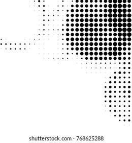 Spotted black and white grunge vector line background. Abstract halftone illustration background. Grunge grid polka dot background pattern
