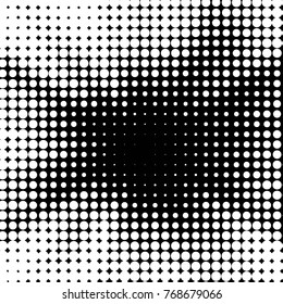 Spotted black and white grunge vector line background. Abstract halftone illustration background. Grunge grid polka dot background pattern
