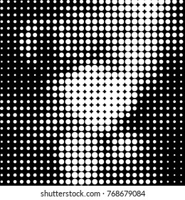 Spotted black and white grunge vector line background. Abstract halftone illustration background. Grunge grid polka dot background pattern
