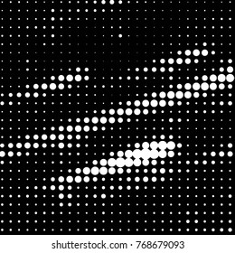 Spotted black and white grunge vector line background. Abstract halftone illustration background. Grunge grid polka dot background pattern

