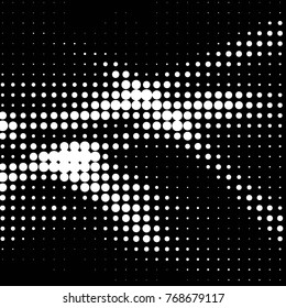 Spotted black and white grunge vector line background. Abstract halftone illustration background. Grunge grid polka dot background pattern
