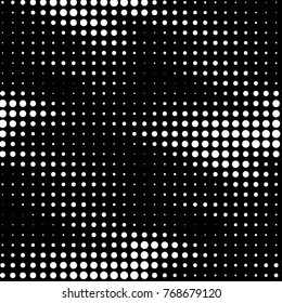 Spotted black and white grunge vector line background. Abstract halftone illustration background. Grunge grid polka dot background pattern
