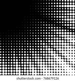 Spotted black and white grunge vector line background. Abstract halftone illustration background. Grunge grid polka dot background pattern
