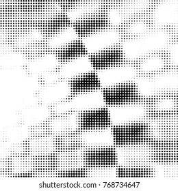 Spotted black and white grunge vector line background. Abstract halftone illustration background. Grunge grid polka dot background pattern
