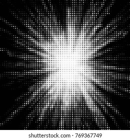 Spotted black and white grunge vector line background. Abstract halftone illustration background. Grunge grid polka dot background pattern
