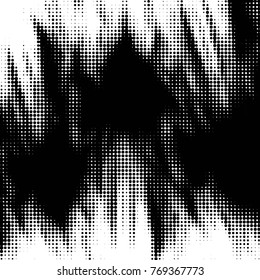 Spotted black and white grunge vector line background. Abstract halftone illustration background. Grunge grid polka dot background pattern
