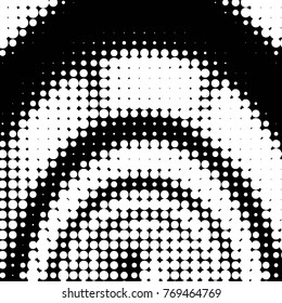 Spotted black and white grunge vector line background. Abstract halftone illustration background. Grunge grid polka dot background pattern
