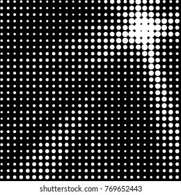 Spotted black and white grunge vector line background. Abstract halftone illustration background. Grunge grid polka dot background pattern

