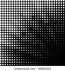 Spotted black and white grunge vector line background. Abstract halftone illustration background. Grunge grid polka dot background pattern
